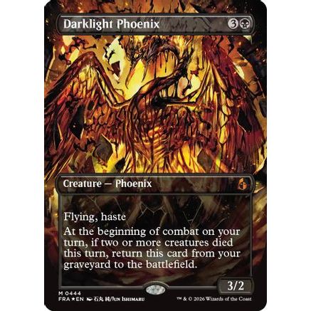Darklight Phoenix (Borderless) (0444) (FRA-444) - Reality Fracture Foil