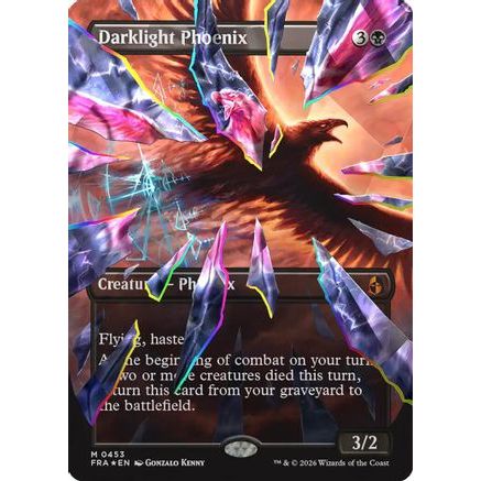 Darklight Phoenix (Borderless) (Facet Foil) (0453) (FRA-453) - Reality Fracture Foil