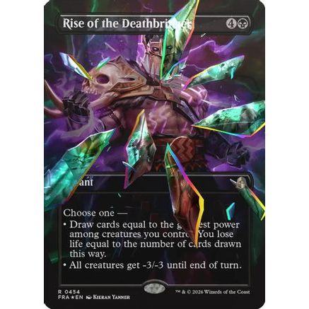Rise of the Deathbringer (Borderless) (Facet Foil) (FRA-454) - Reality Fracture Foil