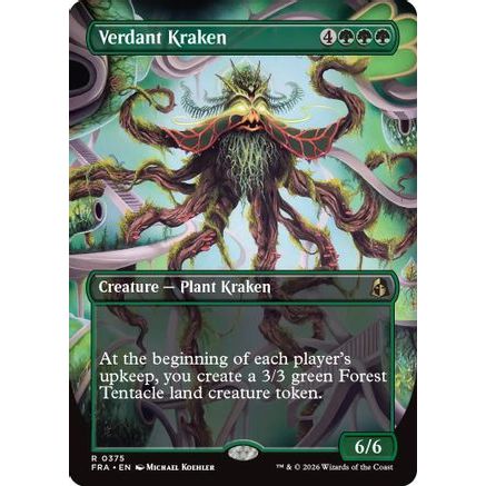Verdant Kraken (Borderless) (FRA-375) - Reality Fracture Foil