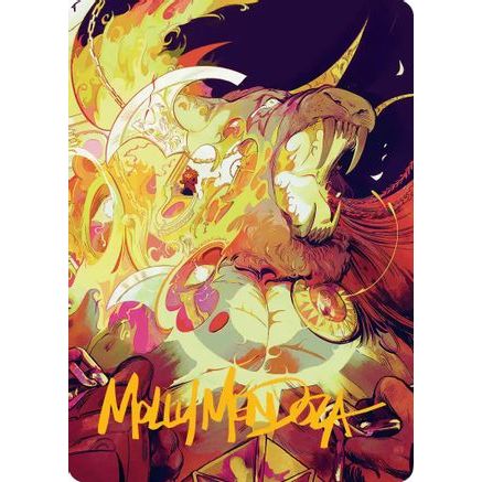 Ajani's Anguish Art Card (Gold-Stamped Signature) (ASFRA-048) - Art Series: Reality Fracture