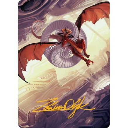 Draconic Visitor Art Card (Gold-Stamped Signature) (ASFRA-049) - Art Series: Reality Fracture