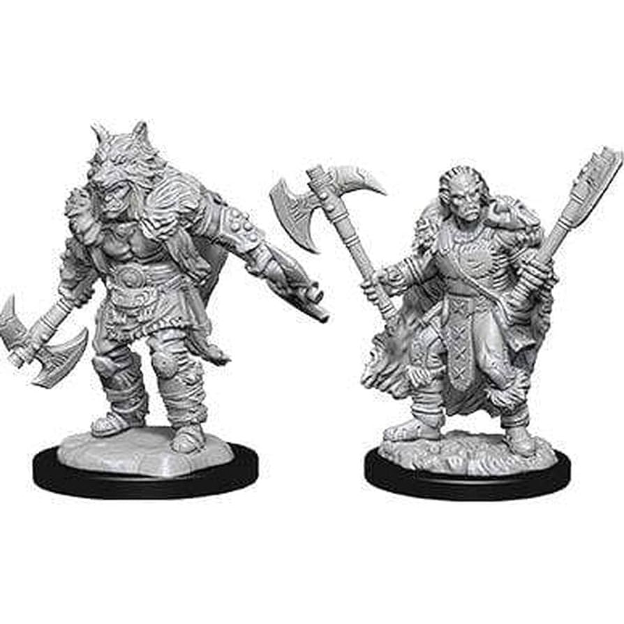 W09 Male Half-Orc Barbarian Miniatures