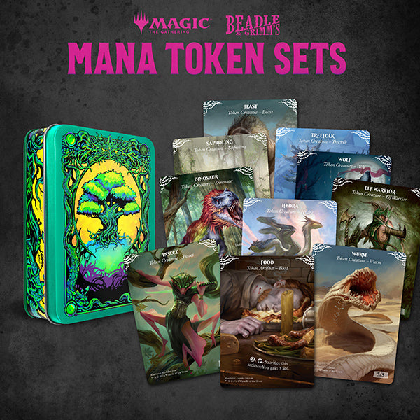 Magic: Token Set: Green Mana Metal Token Set