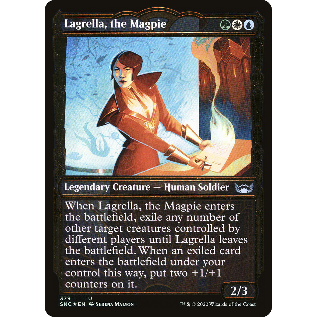 Lagrella, the Magpie (Gilded Foil) (SNC-379) - Streets of New Capenna: (Showcase) Foil