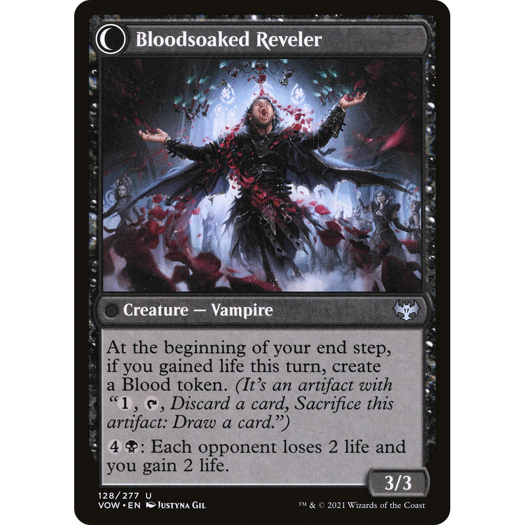 Restless Bloodseeker (VOW-128) - Innistrad: Crimson Vow: (Double Faced Transform) Foil