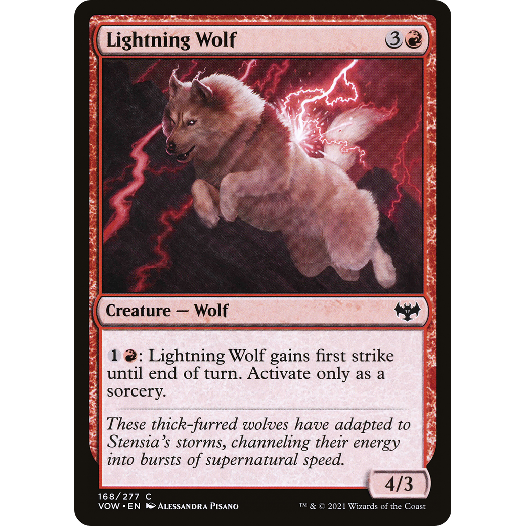Lightning Wolf (VOW-168) - Innistrad: Crimson Vow Foil