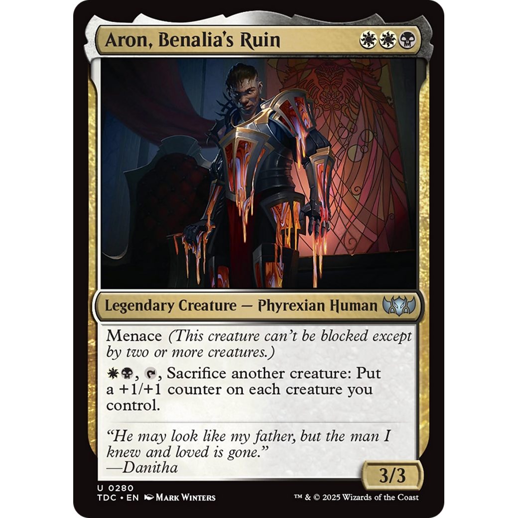 Aron, Benalia's Ruin (TDC-280) - Commander: Tarkir: Dragonstorm