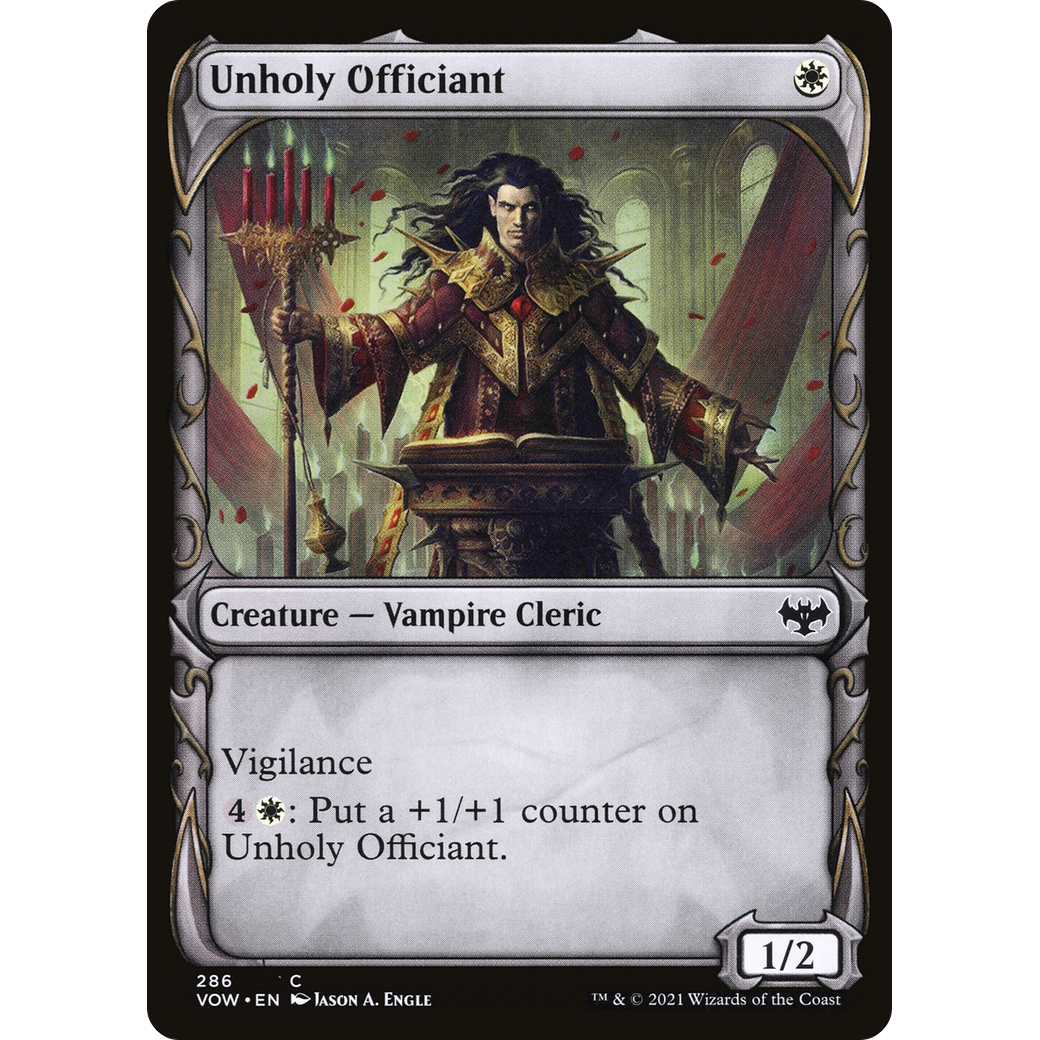 Unholy Officiant (Showcase) (VOW-286) - Innistrad: Crimson Vow: (Showcase) Foil