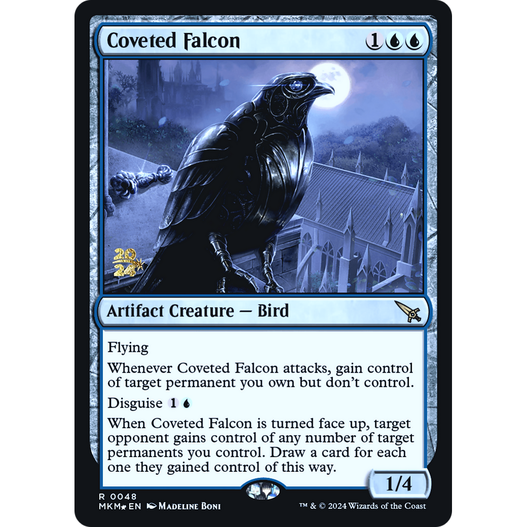 Coveted Falcon (PRE-48S) - Murders at Karlov Manor Promos Foil