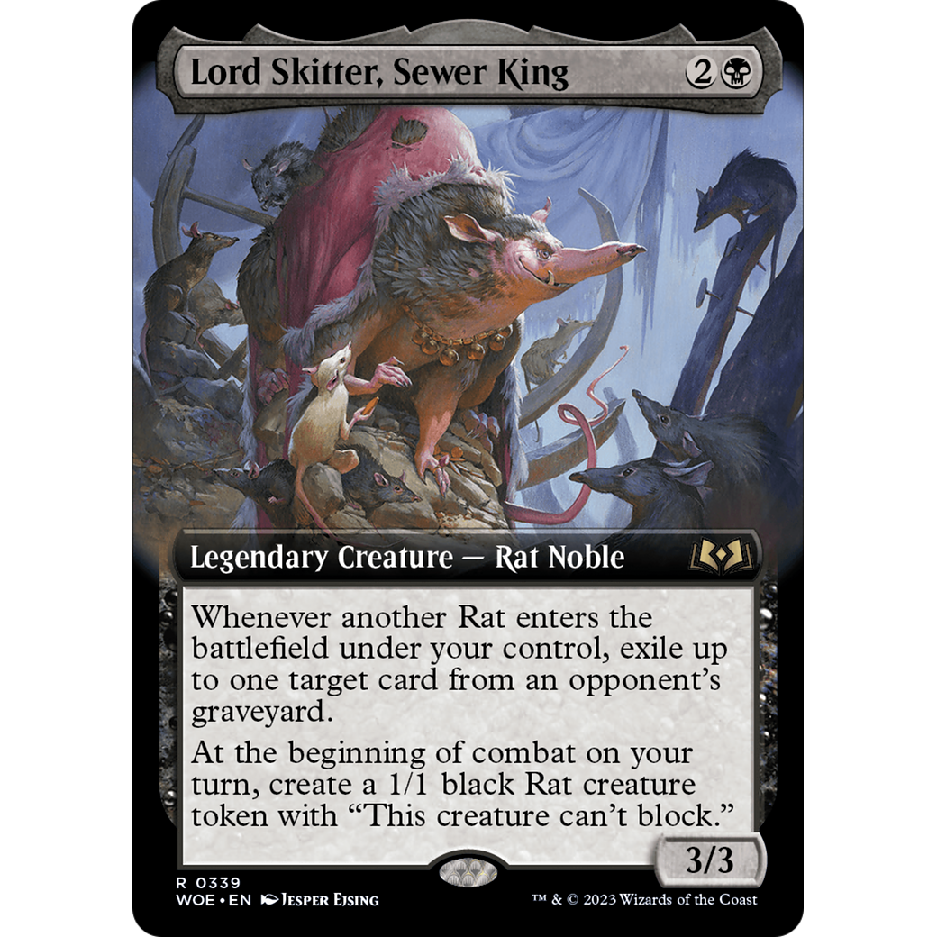 Lord Skitter, Sewer King (WOE-339) - Wilds of Eldraine: (Extended Art)