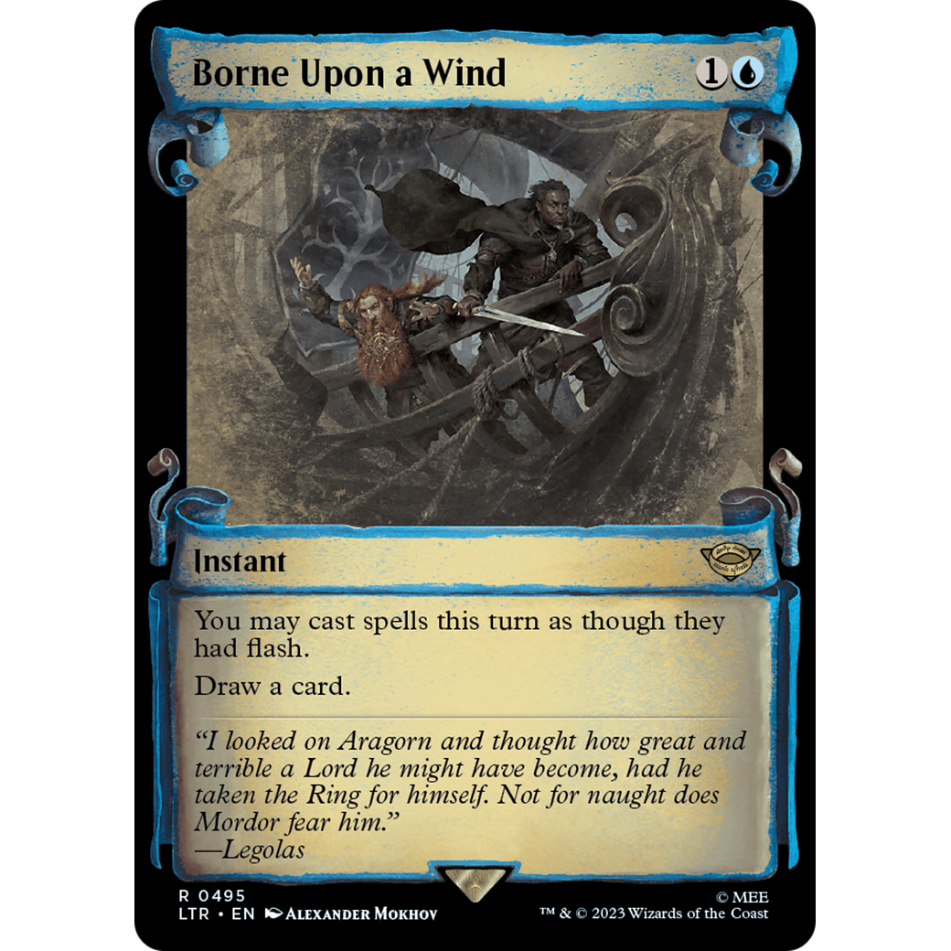 Borne Upon a Wind (LTR-495) - The Lord of the Rings: Tales of Middle-earth: (Showcase) Foil