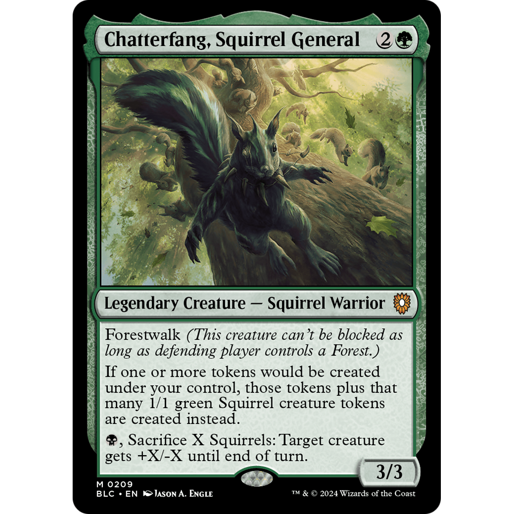 Chatterfang, Squirrel General (BLC-209) - Bloomburrow Commander