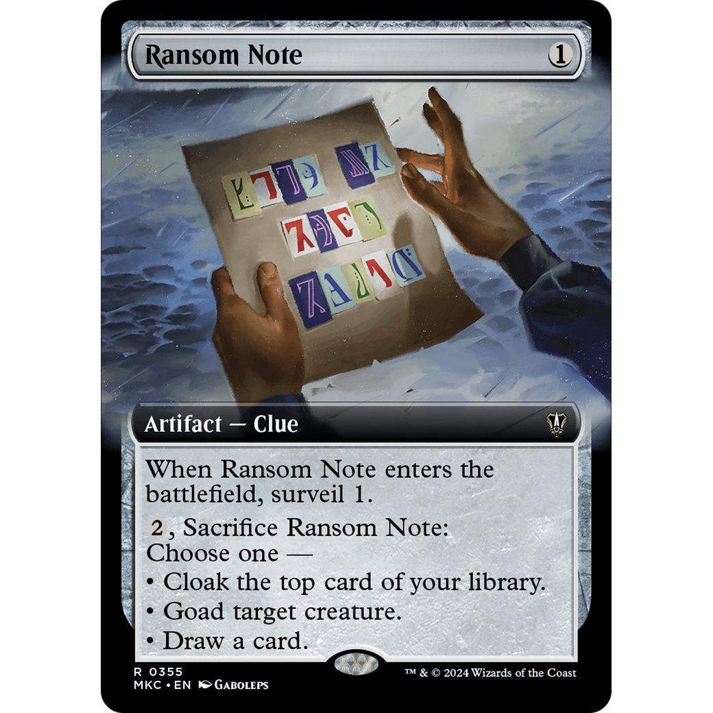 Ransom Note (MKC-355) - Murders at Karlov Manor Commander: (Extended Art)