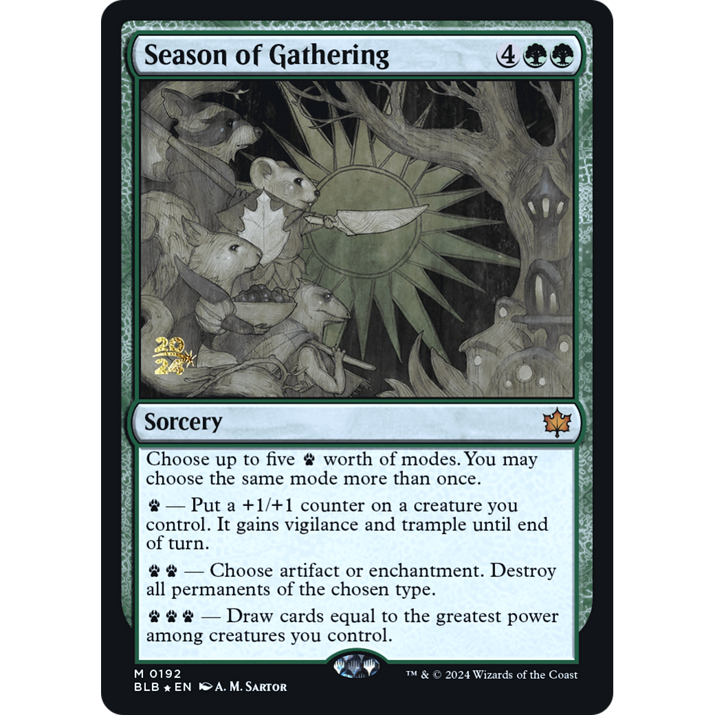 Season of Gathering (PRE-192S) - Bloomburrow Promos Foil
