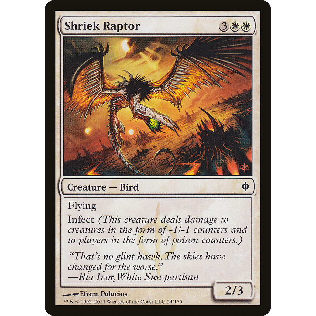 Shriek Raptor (NPH-024) - New Phyrexia Foil