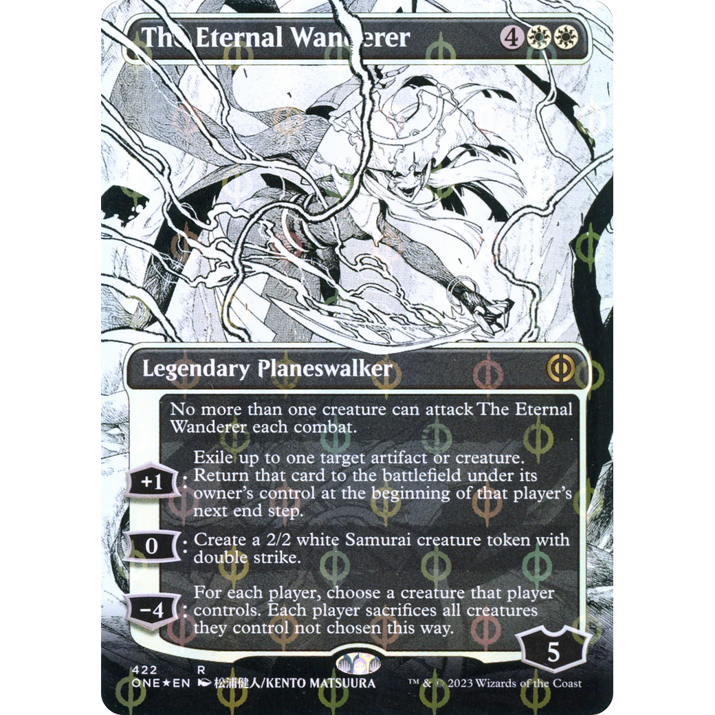 The Eternal Wanderer (ONE-422) - Phyrexia: All Will Be One: (Showcase) (Borderless) Foil