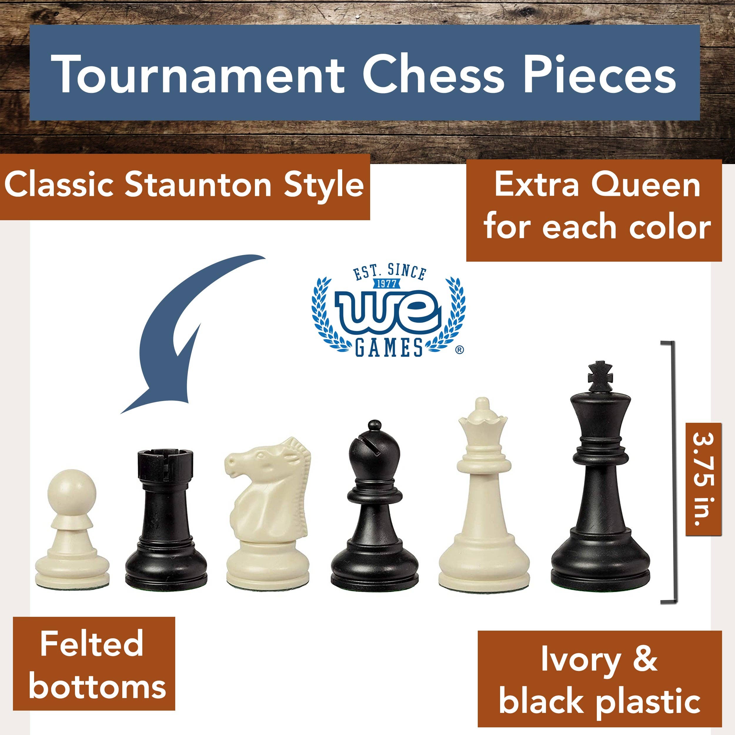 Bobby Fischer Ultimate Chess Pieces, Triple Weighted