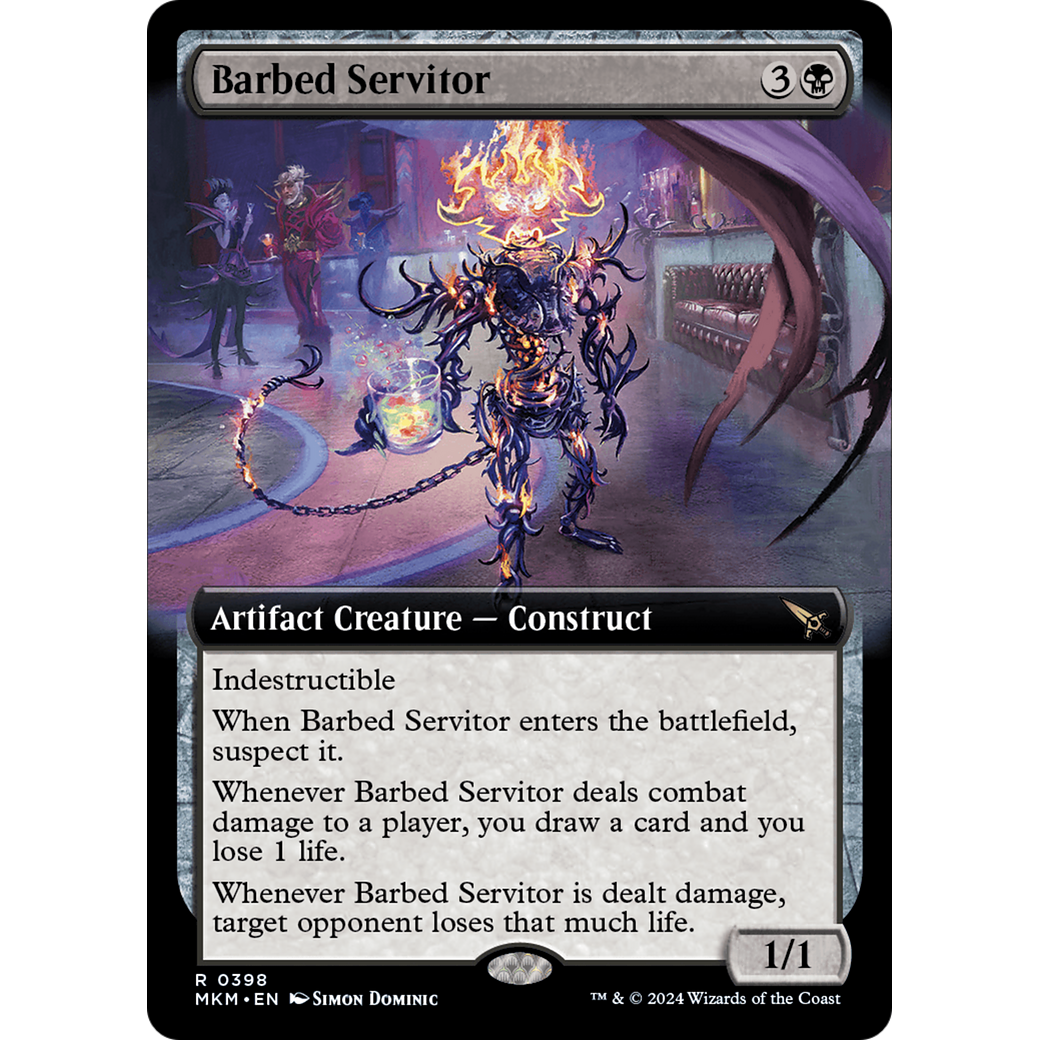 Barbed Servitor (MKM-398) - Murders at Karlov Manor: (Extended Art)