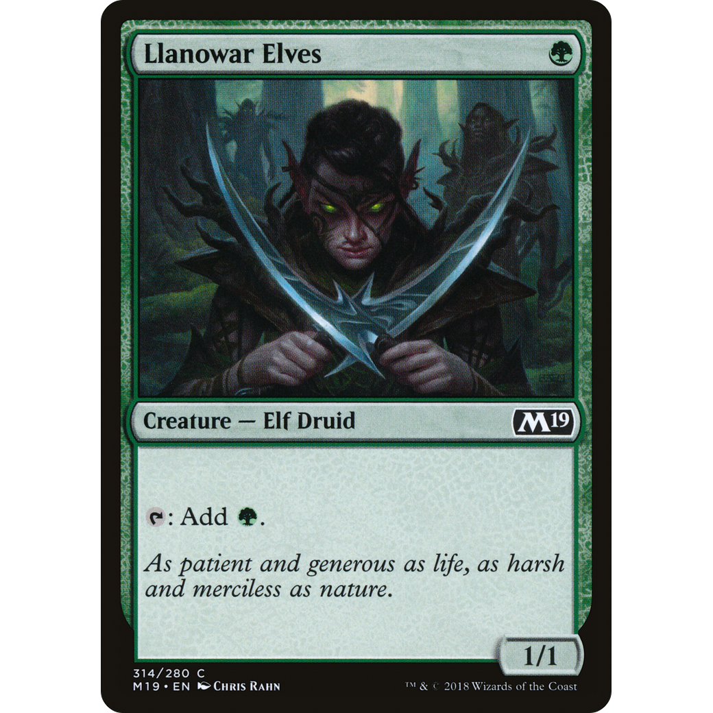 Llanowar Elves (M19-314) - Core Set 2019
