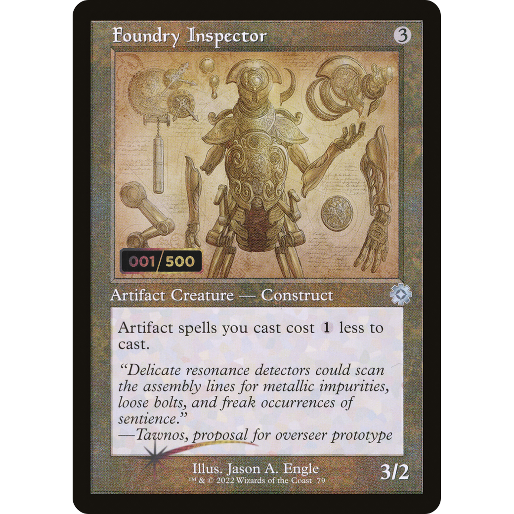 Foundry Inspector (Schematic) (Serial Numbered) (BRR-079) - The Brothers' War Retro Artifacts Foil