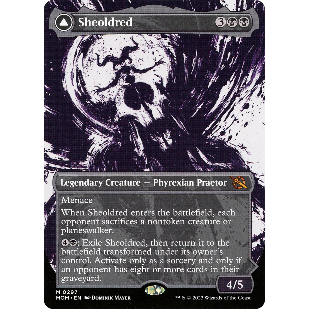 Sheoldred // The True Scriptures (MOM-297) - March of the Machine: (Showcase) (Borderless) Foil