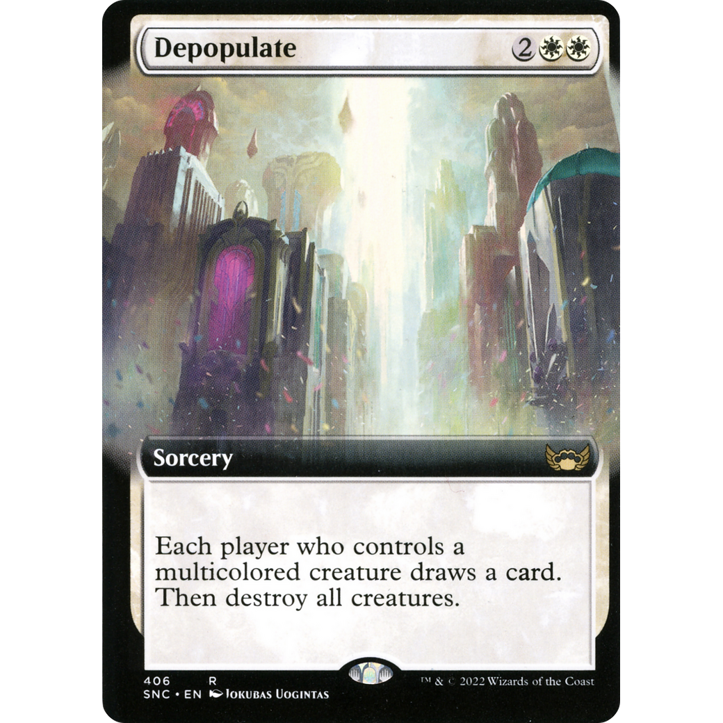 Depopulate (Extended Art) (SNC-406) - Streets of New Capenna: (Extended Art) Foil