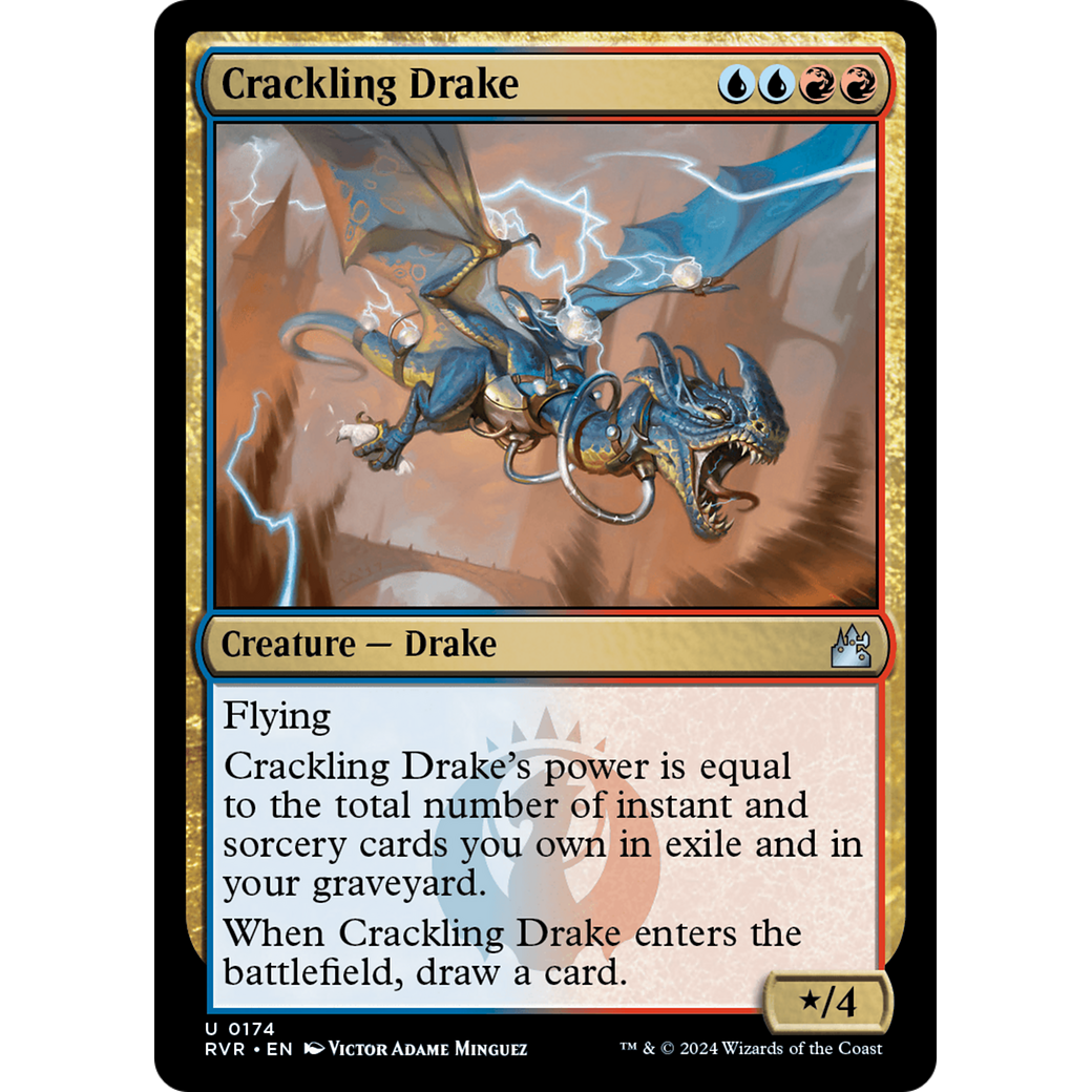 Crackling Drake (RVR-174) - Ravnica Remastered Foil