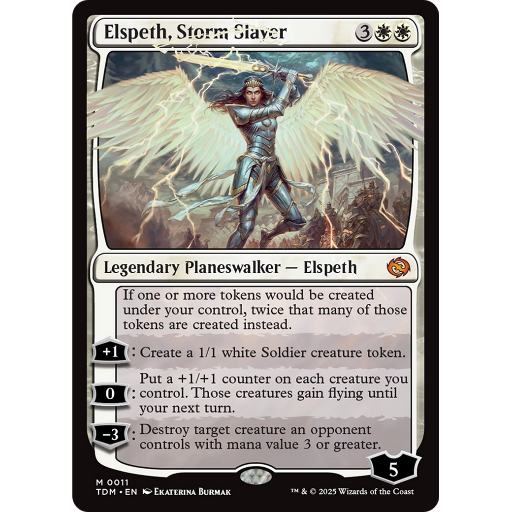 Elspeth, Storm Slayer (TDM-011) - Tarkir: Dragonstorm Foil