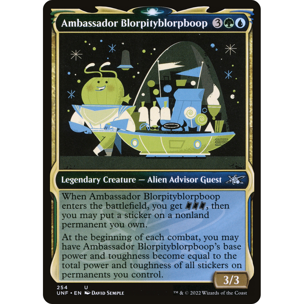 Ambassador Blorpityblorpboop (Showcase) (UNF-254) - Unfinity: (Showcase) Foil