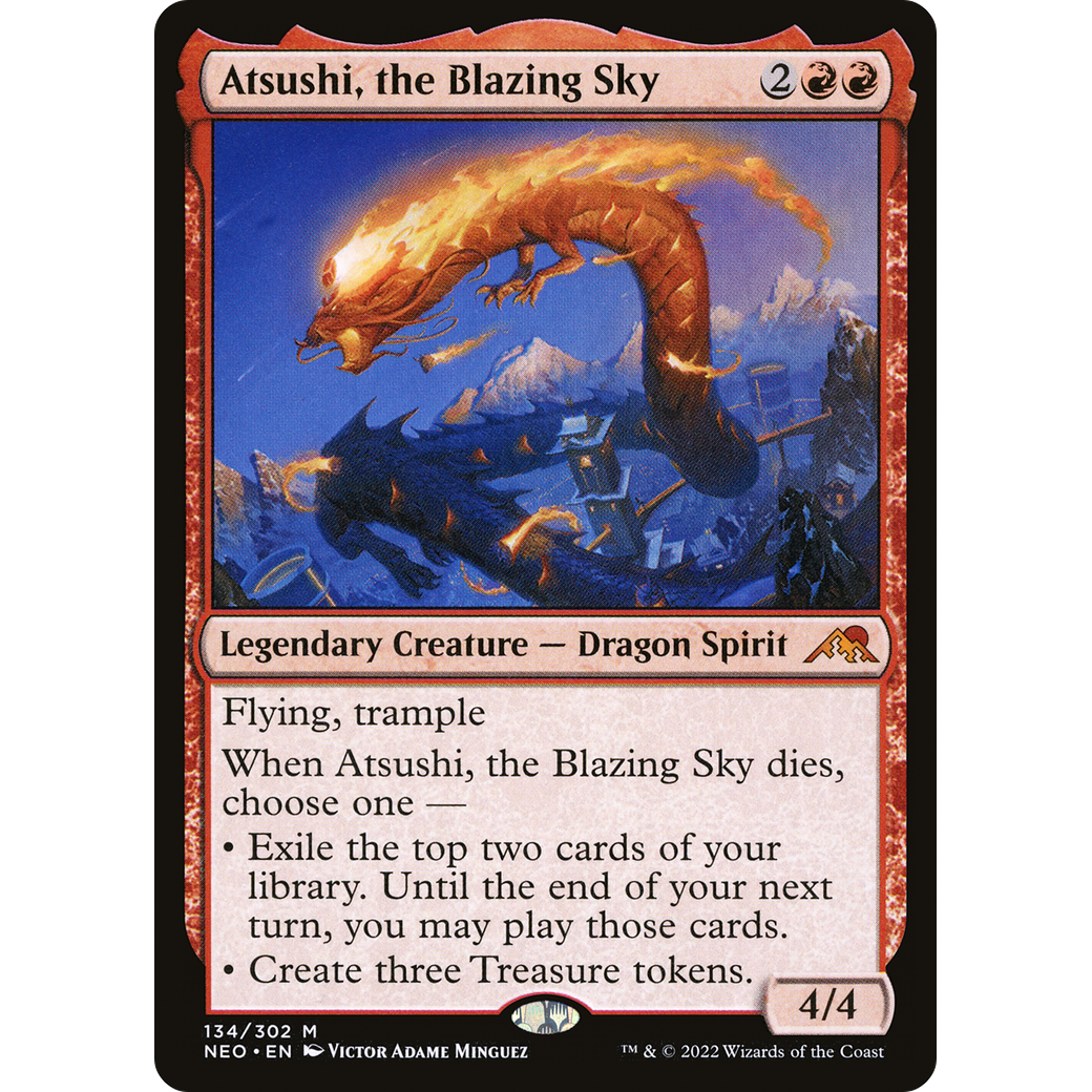 Atsushi, the Blazing Sky (NEO-134) - Kamigawa: Neon Dynasty Foil