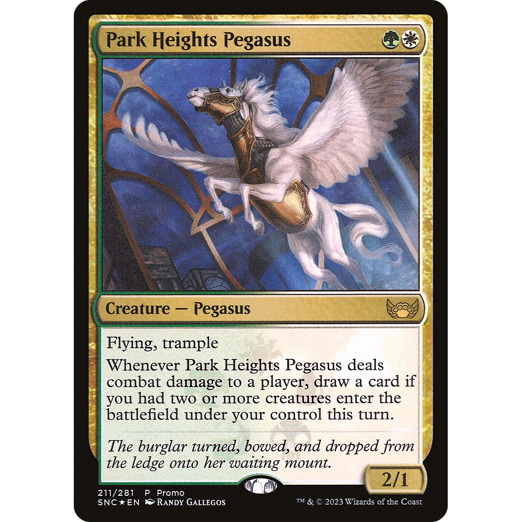 Park Heights Pegasus (MEDIA-211) - Streets of New Capenna Promos Foil