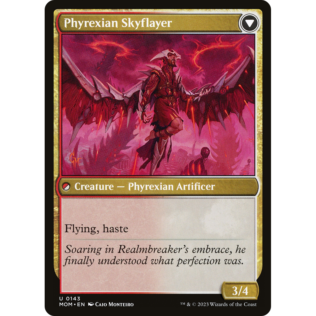 Harried Artisan // Phyrexian Skyflayer (MOM-143) - March of the Machine Foil