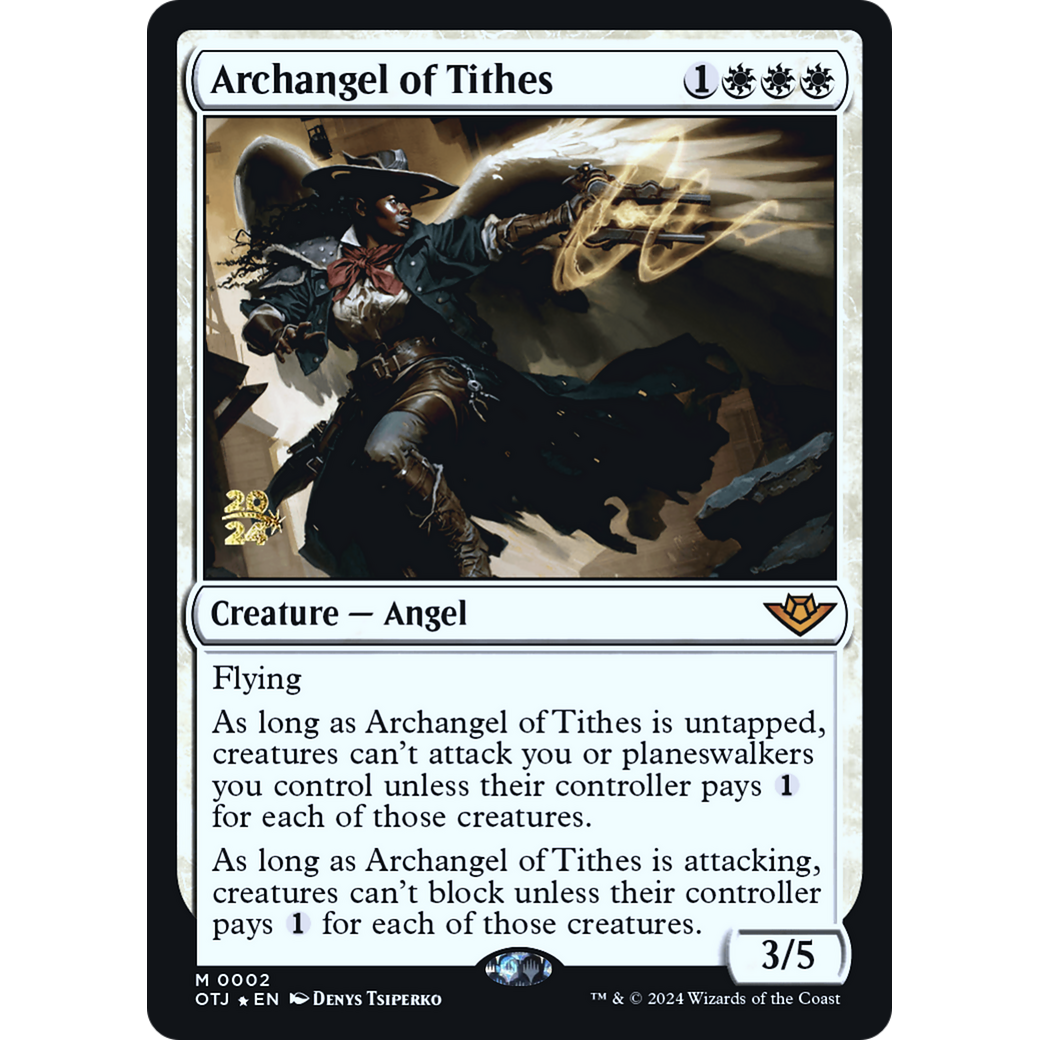 Archangel of Tithes (PRE-02S) - Outlaws of Thunder Junction Promos Foil