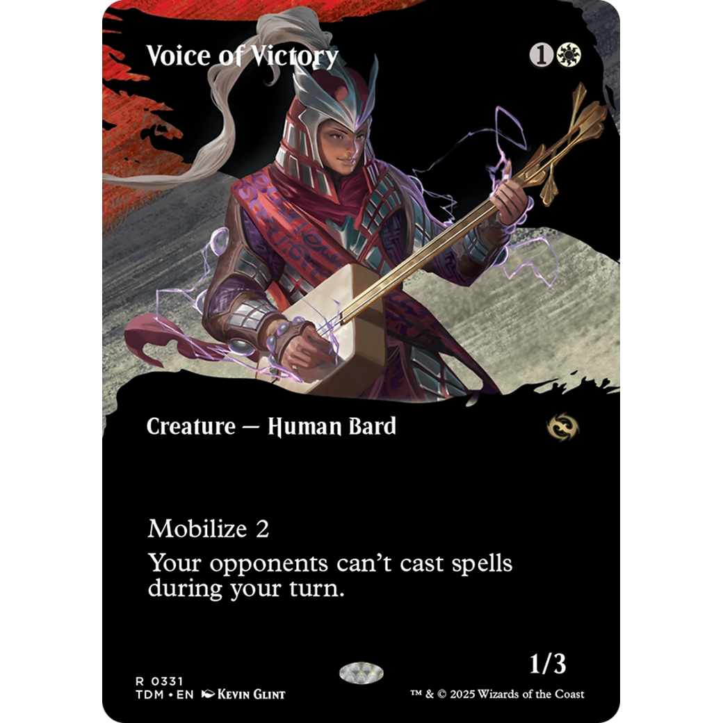 Voice of Victory (TDM-331) - Tarkir: Dragonstorm: (Showcase) (Borderless) Foil