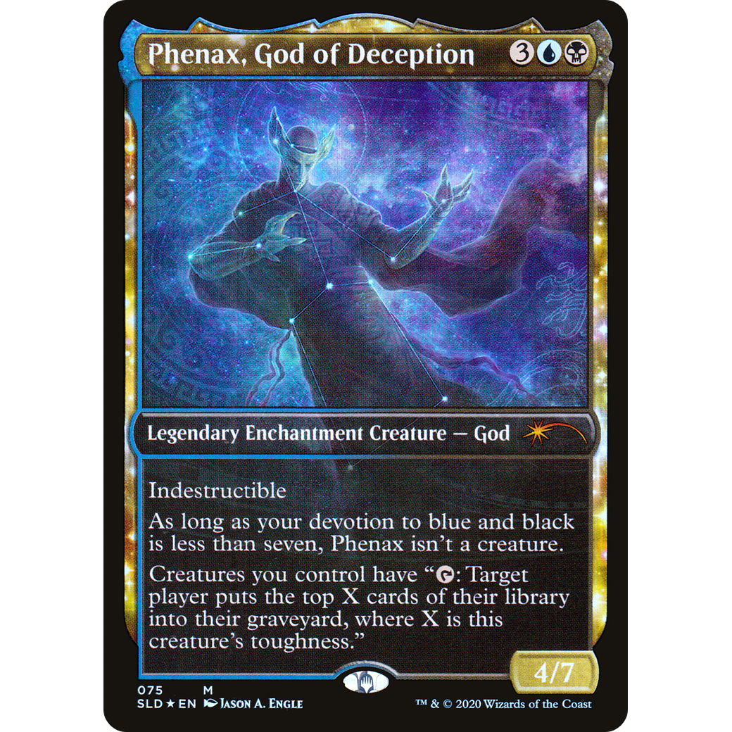 Phenax, God of Deception (SLD-075) - Secret Lair Drop: (enchantment, Showcase) Foil