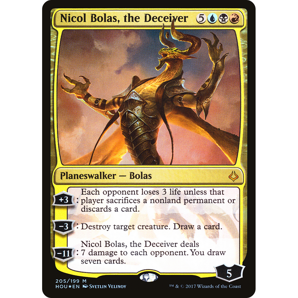 Nicol Bolas, the Deceiver (HOU-205) - Hour of Devastation Foil