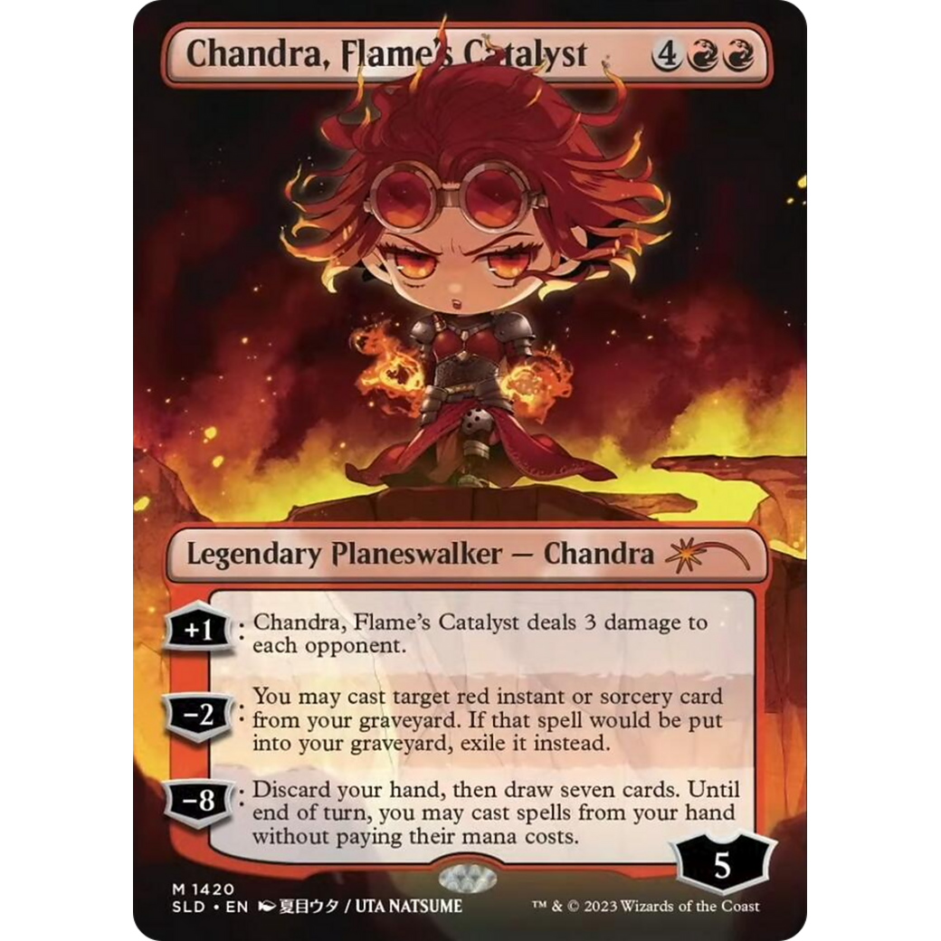 Chandra, Flame's Catalyst (SLD-1420) - Secret Lair Drop (Borderless)