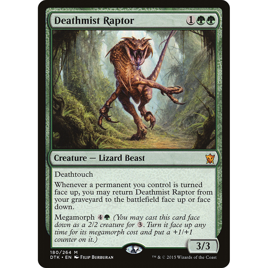 Deathmist Raptor (DTK-180) - Dragons of Tarkir
