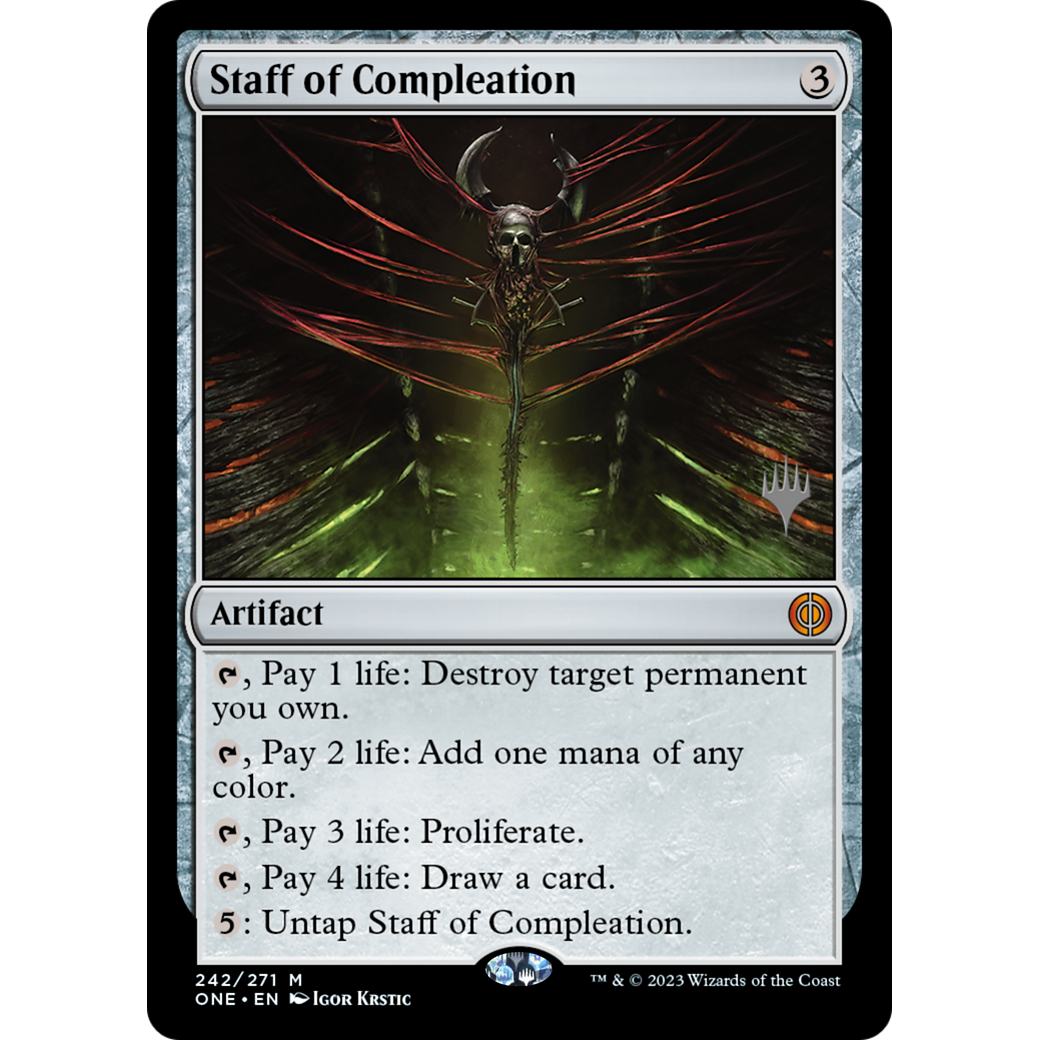 Staff of Compleation (PPONE-242P) - Phyrexia: All Will Be One Promos Foil