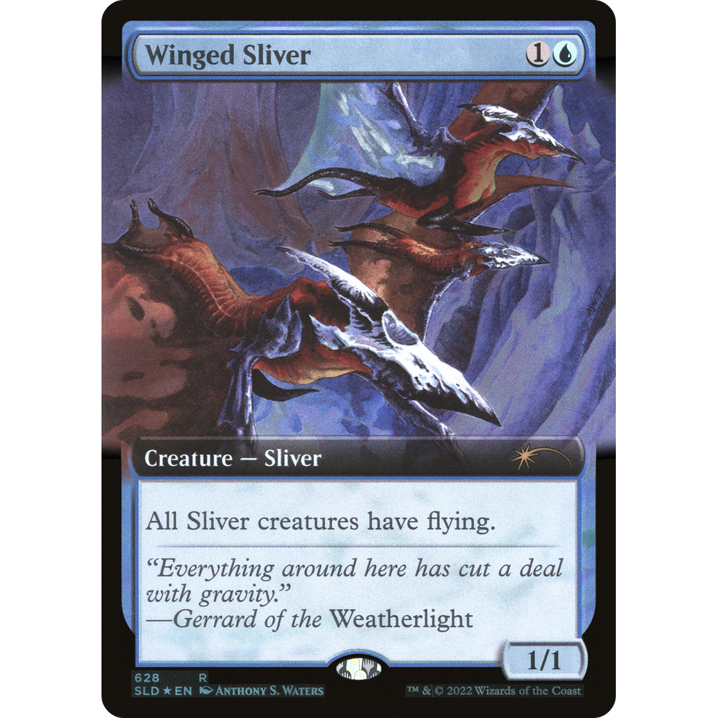 Winged Sliver (Extended Art) (SLD-628) - Secret Lair Drop: (Extended Art) Foil