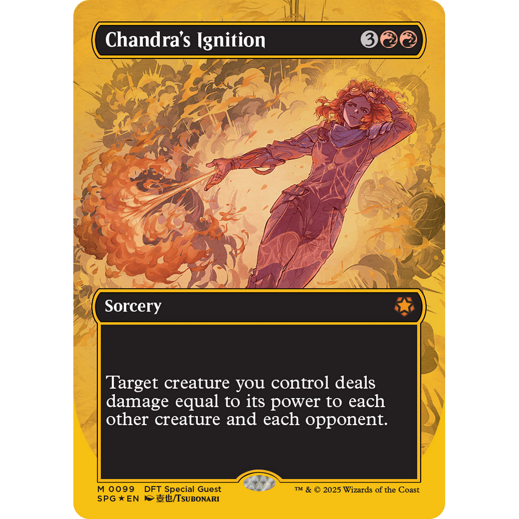 Chandra's Ignition (Borderless) (First-Place Foil) (SPG-099) - Special Guests (Borderless) Foil
