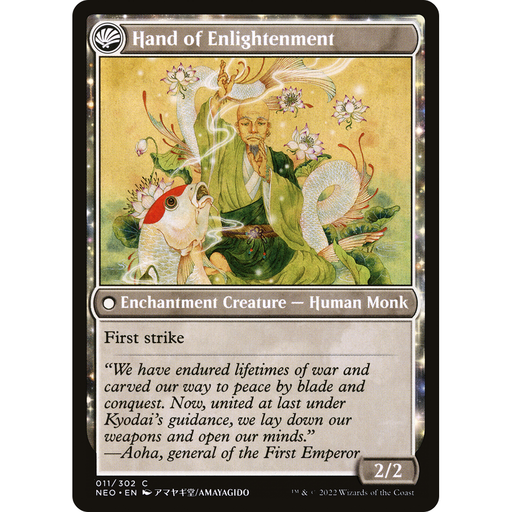 Era of Enlightenment // Hand of Enlightenment (NEO-011) - Kamigawa: Neon Dynasty: (fandfc, enchantment) Foil