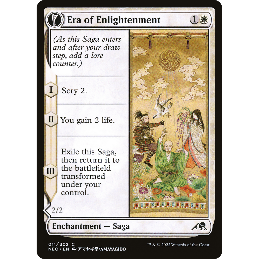 Era of Enlightenment // Hand of Enlightenment (NEO-011) - Kamigawa: Neon Dynasty: (fandfc, enchantment)