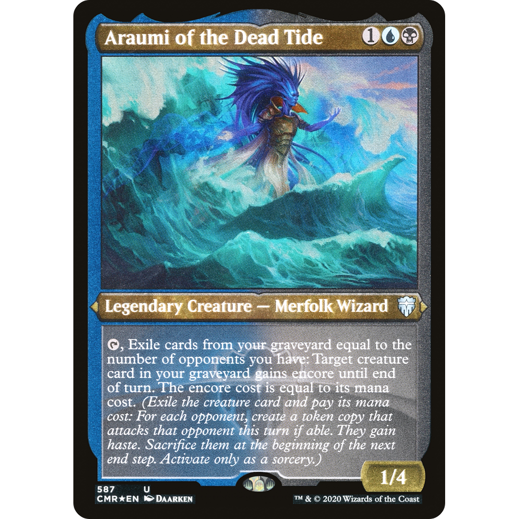 Araumi of the Dead Tide (Foil Etched) (CMR-587) - Commander Legends Foil