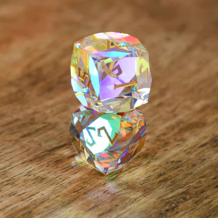 Misty Mountain - Diamond Prism - 7-set Multifaceted Glass Dice