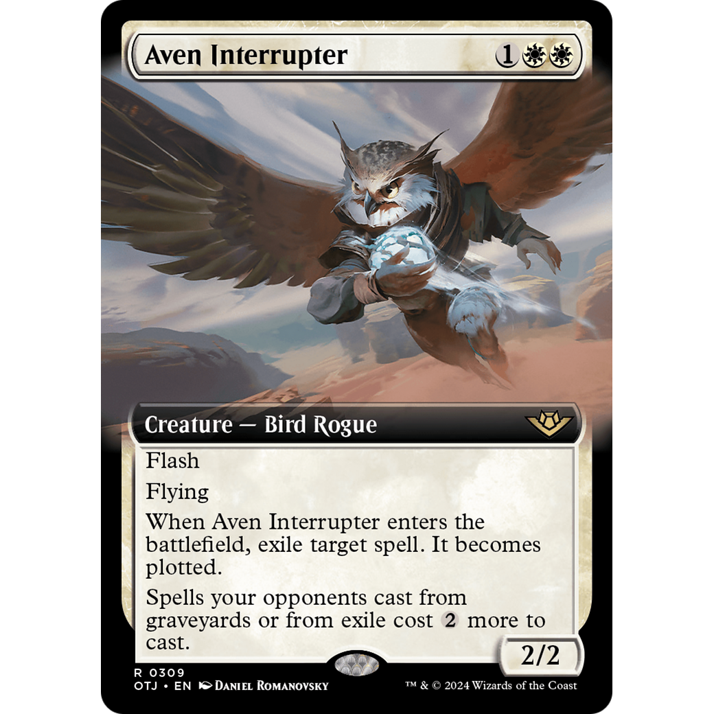 Aven Interrupter (OTJ-309) - Outlaws of Thunder Junction: (Extended Art)
