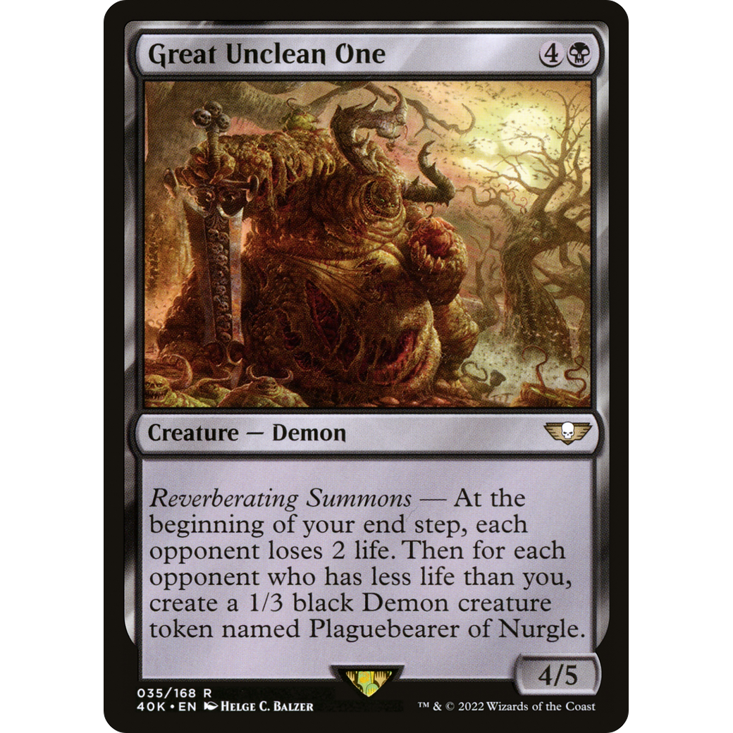 Great Unclean One (40K-035) - Warhammer 40,000 Commander