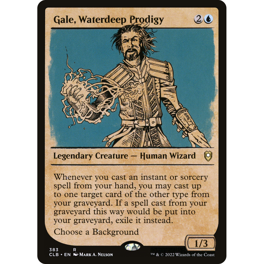 Gale, Waterdeep Prodigy (CLB-383) - Commander Legends: Battle for Baldur's Gate: (Showcase) Foil