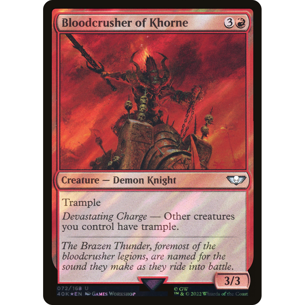 Bloodcrusher of Khorne (40K-072) - Warhammer 40,000 Commander Foil